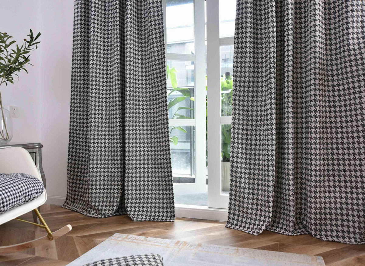 VORHANG PARIS HxB 245x140 cm Creme Schwarz - Creme, Textil (140/245cm) - Gardinenbox