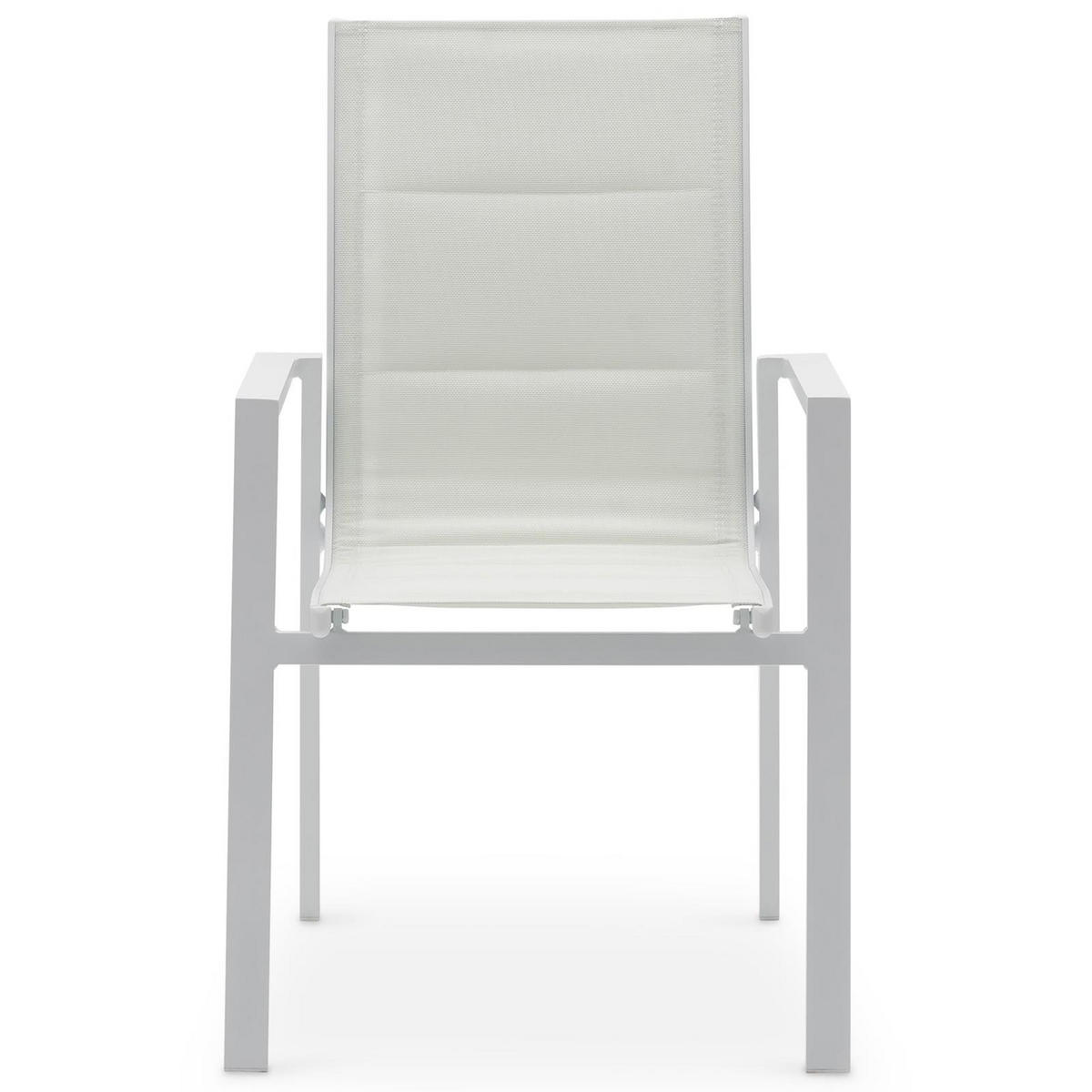 GARTENSTÜHLE TRAPANI 6er-Set weiß - Weiß, Textil (42/91/43cm) - IDIMEX