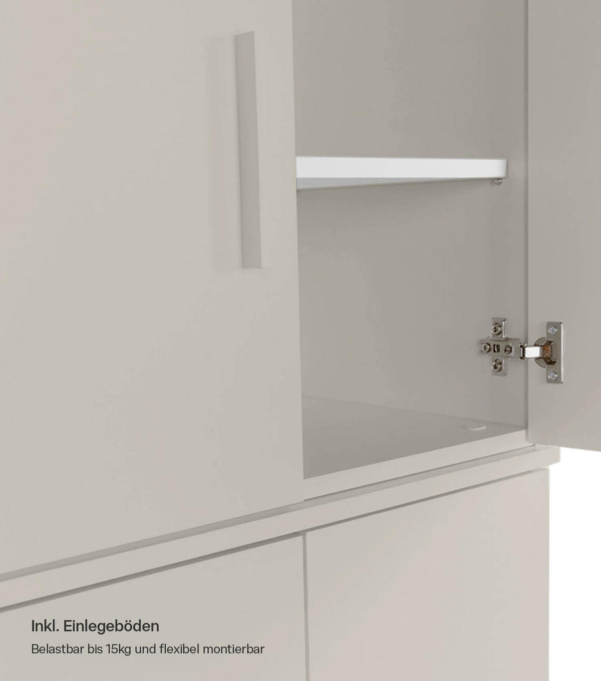 MEHRZWECKSCHRANK Der Extralange - Beige, Holzwerkstoff (60/230/34cm) - Mokebo