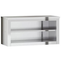 KÜCHEN-WANDSCHRANK Mit Ablage Edelstahl - Silberfarben, Metall (40/46/92cm) - vidaXL