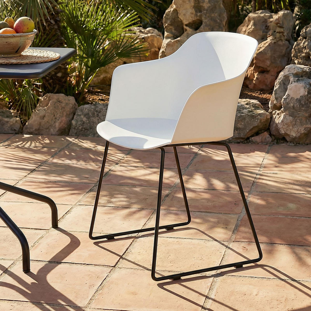 GARTENSTÜHLE FORO 4er-Set weiß - Weiß, Textil (58/82/52cm) - IDIMEX