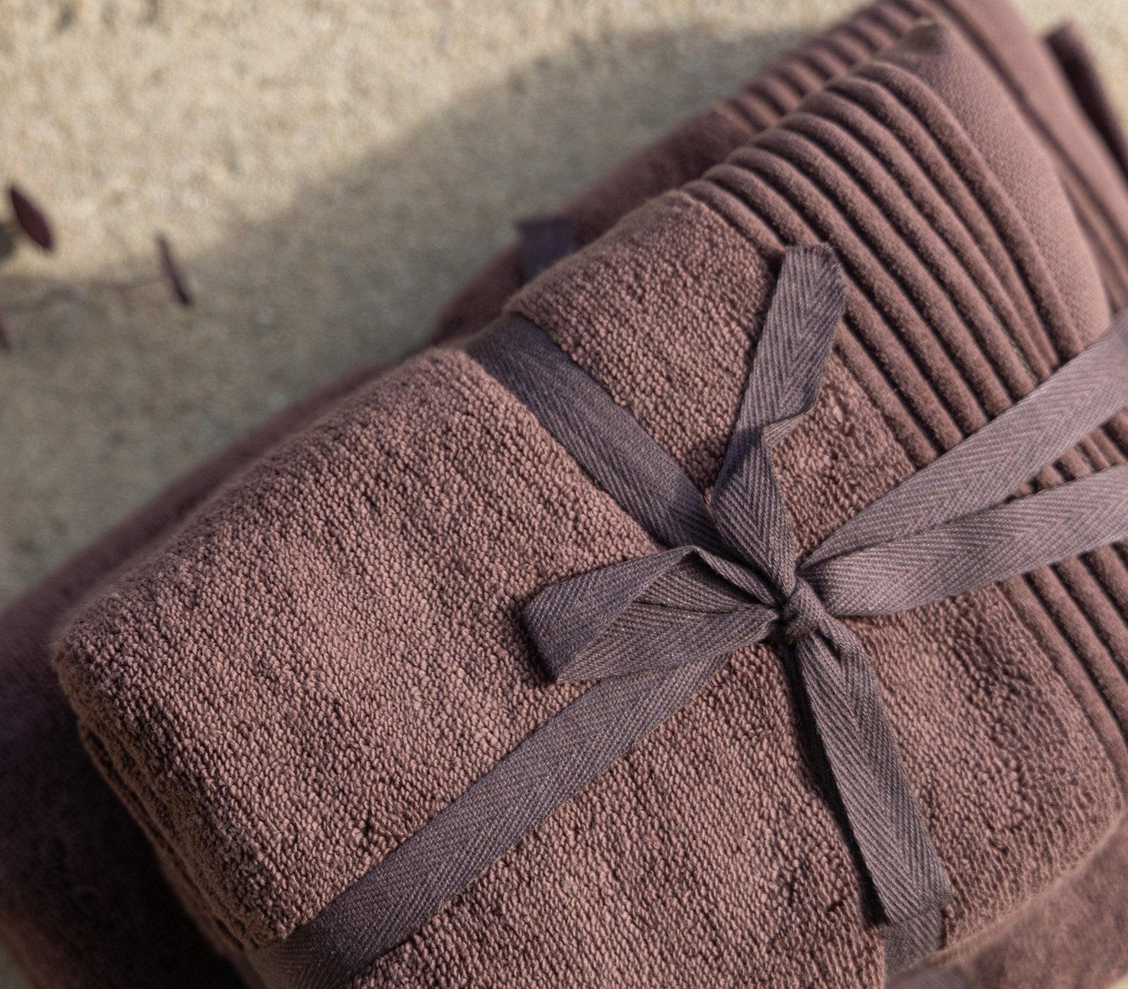 HANDTUCH Chocolate Embrace 2er set, 50x100cm, Baumwolle, Braun - Braun, Textil (50/100cm) - SOWL