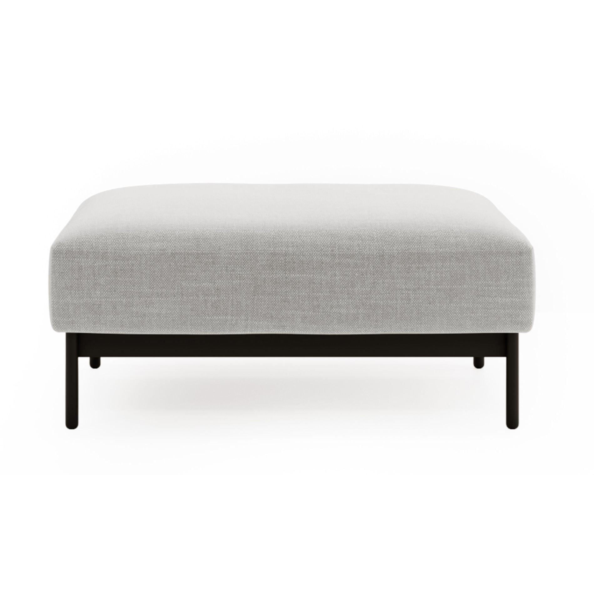 POLSTERHOCKER Solianero Hellgrau 100 x 87 cm - Hellgrau, Textil/Metall (100/42/87cm) - Selsey