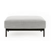 POLSTERHOCKER Solianero Hellgrau 100 x 87 cm - Hellgrau, Textil/Metall (100/42/87cm) - Selsey