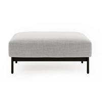POLSTERHOCKER Solianero Hellgrau 100 x 87 cm - Hellgrau, Textil/Metall (100/42/87cm) - Selsey