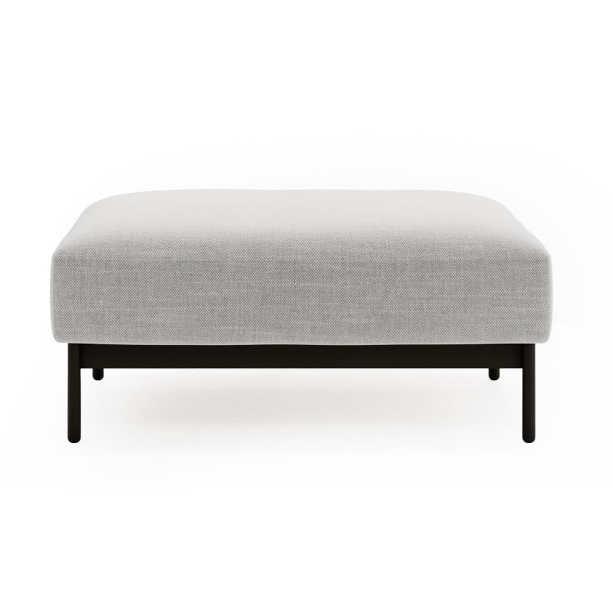 POLSTERHOCKER Solianero Hellgrau 100 x 87 cm - Hellgrau, Textil/Metall (100/42/87cm) - Selsey
