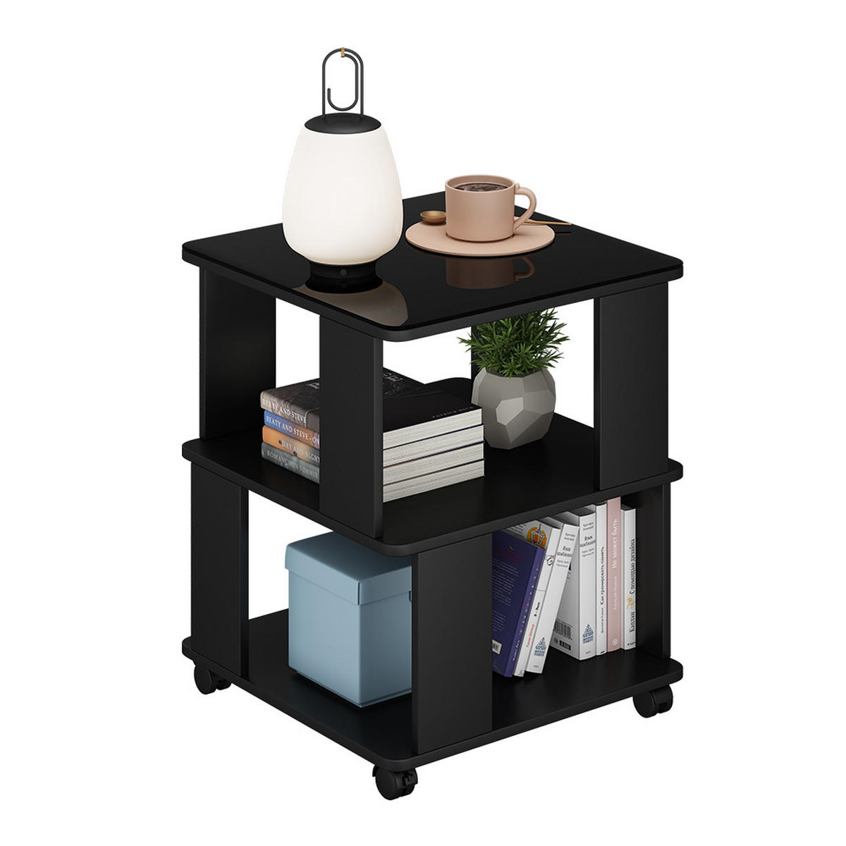 COUCHTISCH Velito Schwarz 50 x 50 cm - Schwarz, Holzwerkstoff (50/50/60.5cm) - Vicco