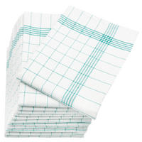 GESCHIRRTÜCHER, 12er-Set, 60x80 cm, 55% Baumwolle, 45% Leinen, Grün - Grün, Textil (60/80cm) - Zollner