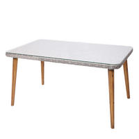 POLY-RATTAN ESSTISCH rechteck Grau, Braun - Braun/Grau, Holz (90/150/78cm) - MCW