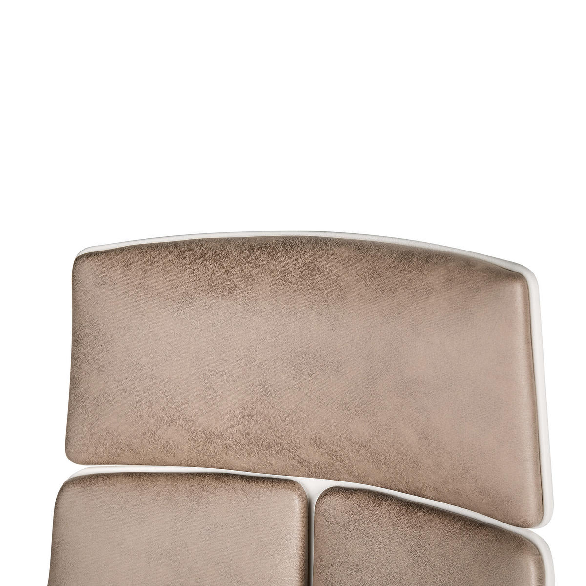 BÜROSTUHL Taupe/Weiß Delight - Beige, Kunststoff/Textil (64/116/64cm) - Beliani