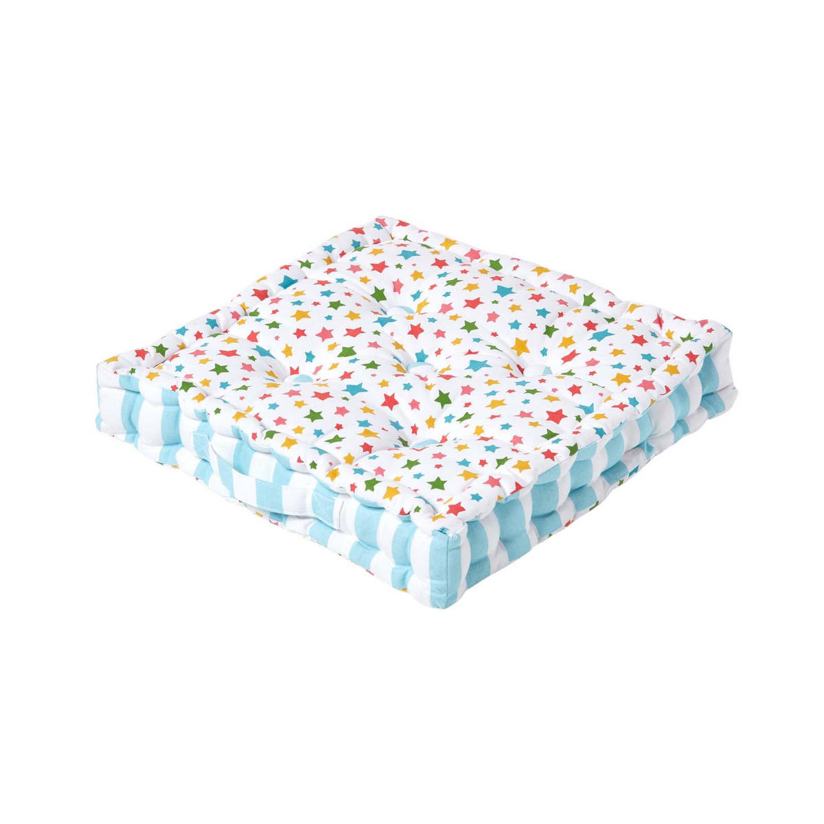 SITZKISSEN Sterne bunt 40/40/8 cm - Multicolor, Textil (40/40/8cm) - Homescapes