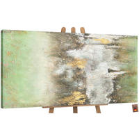 GEMÄLDE Ruhe vorm Sturm auf Keilrahmen 140x70 cm - Grün, Holz (140/70cm) - YS-art gallery