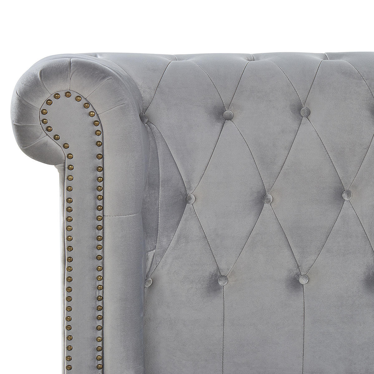 BETT 180/200cm Hellgrau Cavaillon - Hellgrau, Textil (180/200cm) - Beliani