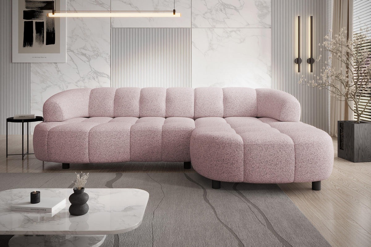 ECKSOFA WESPER S - Eckcouch Mit Elektrischer Sitzverstellung, L-förmig, Freistehend, Relaxfunktion, 183x284x79cm Linke, Asche - Silberfarben, Holz/Textil (113/284cm) - DomoHome