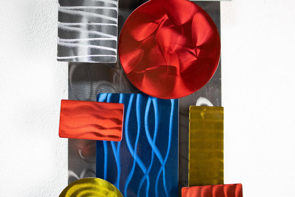 WANDDEKO Bunt 137/42 cm - Multicolor, Metall (2.7/42/6cm) - KUNSTLOFT