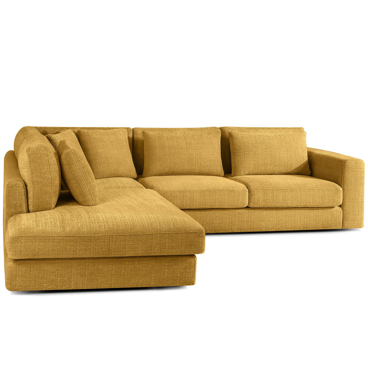 ECKSOFA links VERUS - Gelb, Holz/Holzwerkstoff (297/248cm) - KONSIMO®