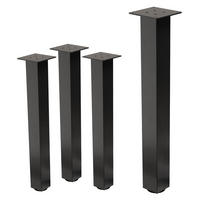 TISCHBEINE 4er Set I-Design H:72 cm Dunkelgrau 8x8 cm - Dunkelgrau, Metall (8/72/8cm) - ML-DESIGN