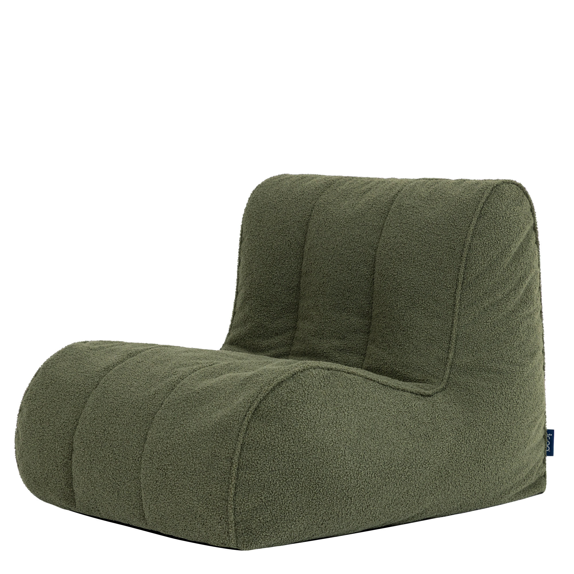 SITZSACK aus Boucle Swoop - Olivgrün, Textil (82/74/92cm) - icon