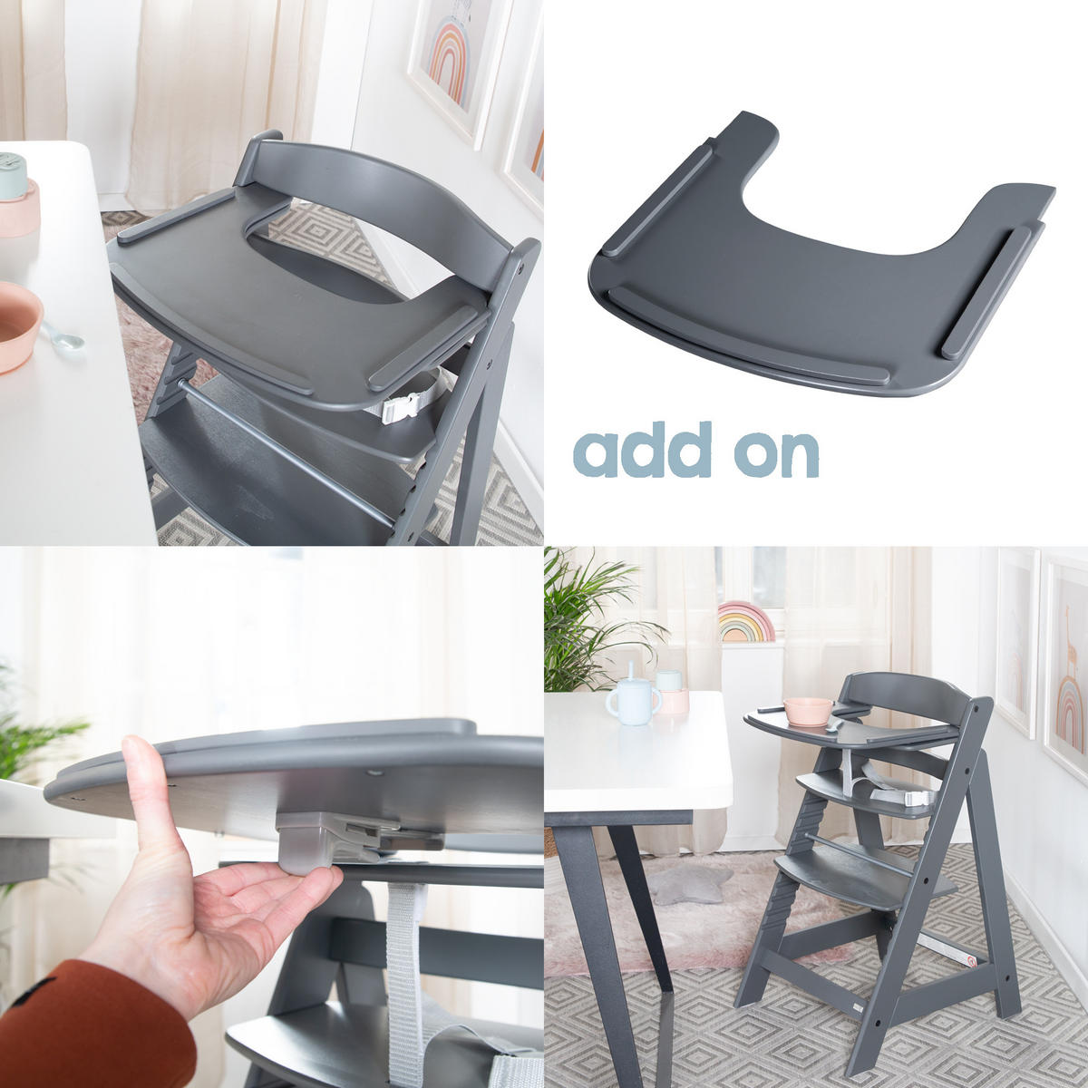 KINDERHOCHSTUHL Sit Up Flex Anthrazit - Anthrazit, Holzwerkstoff (44.5/80/54cm) - Roba