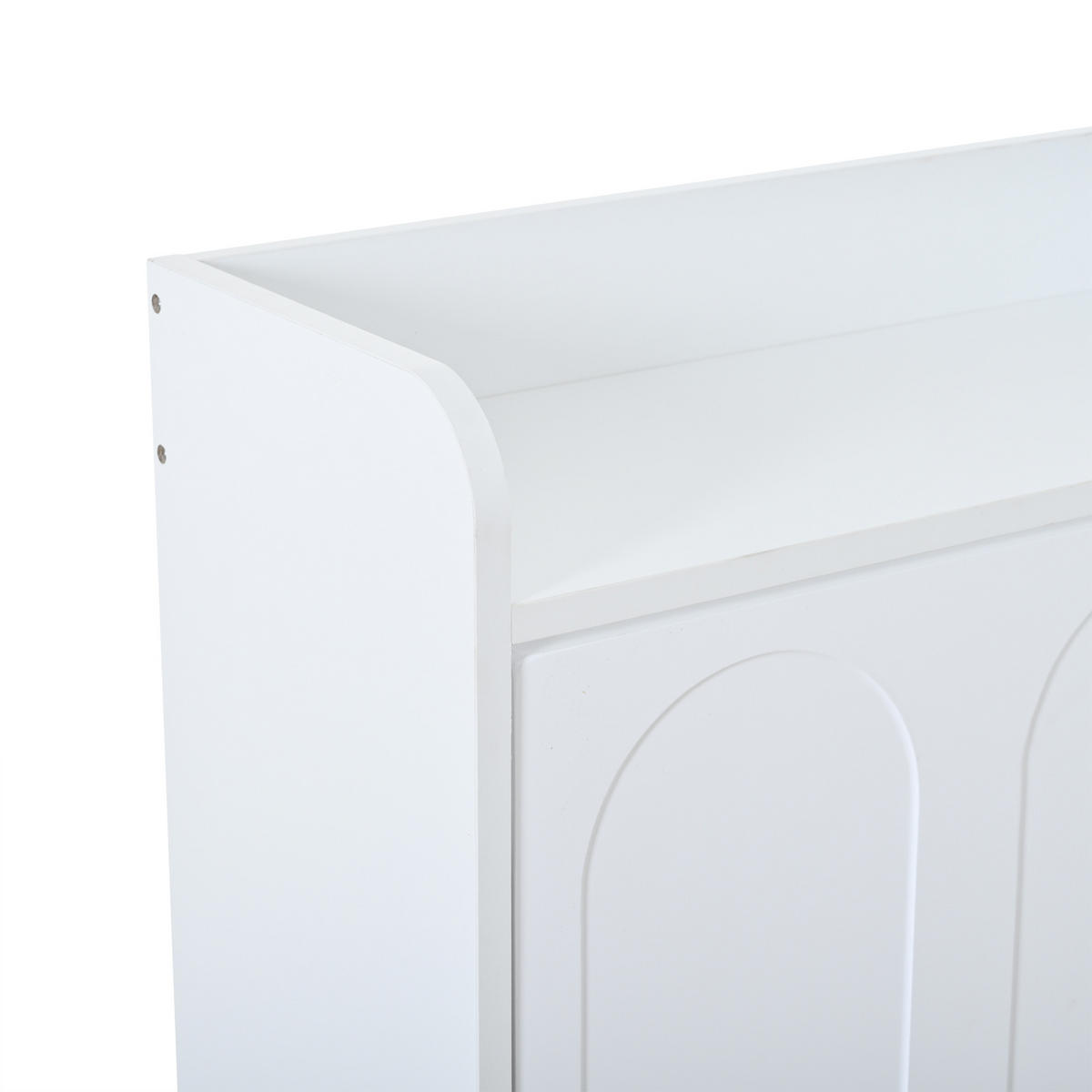 SCHUHSCHRANK aus MDF 70x25x120cm in Weiß mit 6 Fächern - Weiß, Holzwerkstoff (70/102/25cm) - Modfu