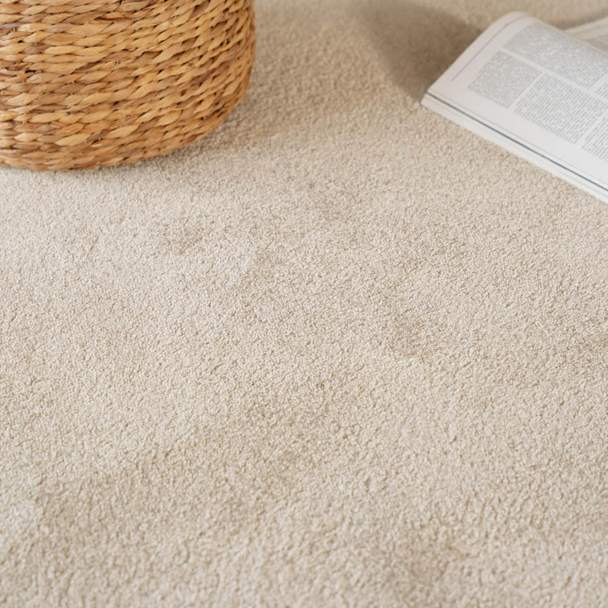 KURZFLORTEPPICH FOFI - Farbe: Beige, Größe: 200 x 140 cm - Beige, Kunststoff (140/200cm) - Home Deluxe