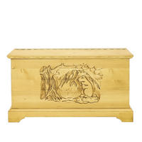TRUHENBANK aus Massivholz JAGNA - Honig, Holz (90/50/45cm) - Seart