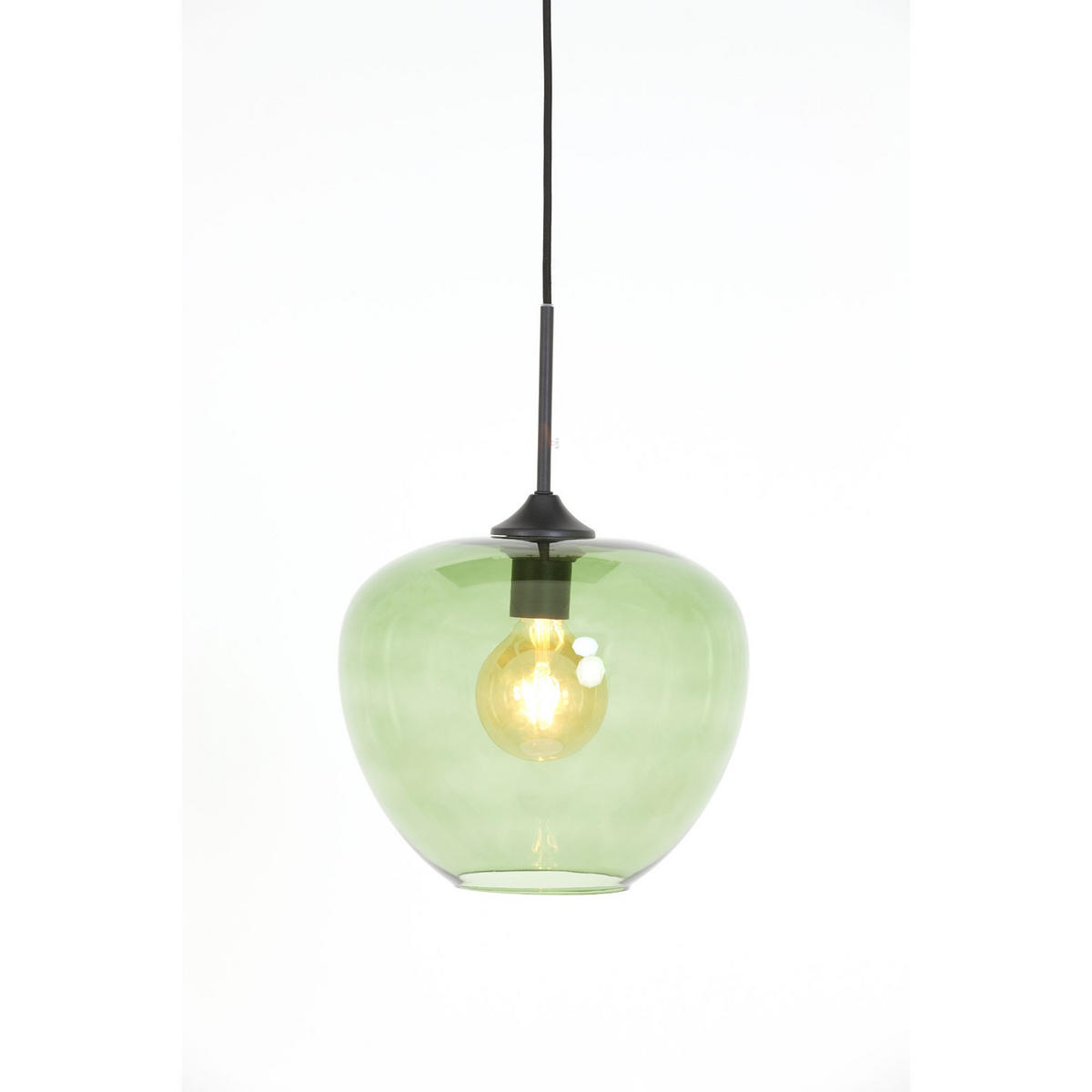 HÄNGELAMPE Mayson Grün Ø30/25 cm - Grün, Glas (30/30/25cm) - Light & Living