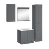 BADMÖBEL-SET Izan Grau 4 Teile - Grau, Holzwerkstoff (61.8/57.8/44.8cm) - Vicco