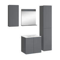 BADMÖBEL-SET Izan Grau 4 Teile - Grau, Holzwerkstoff (61.8/57.8/44.8cm) - Vicco