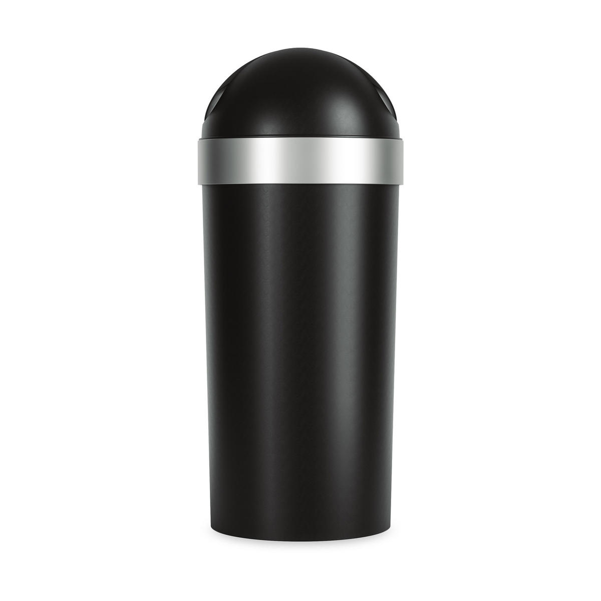 SCHWINGDECKEL-MÜLLEIMER, Schwarz - Schwarz, Kunststoff (37/89/37cm) - Umbra