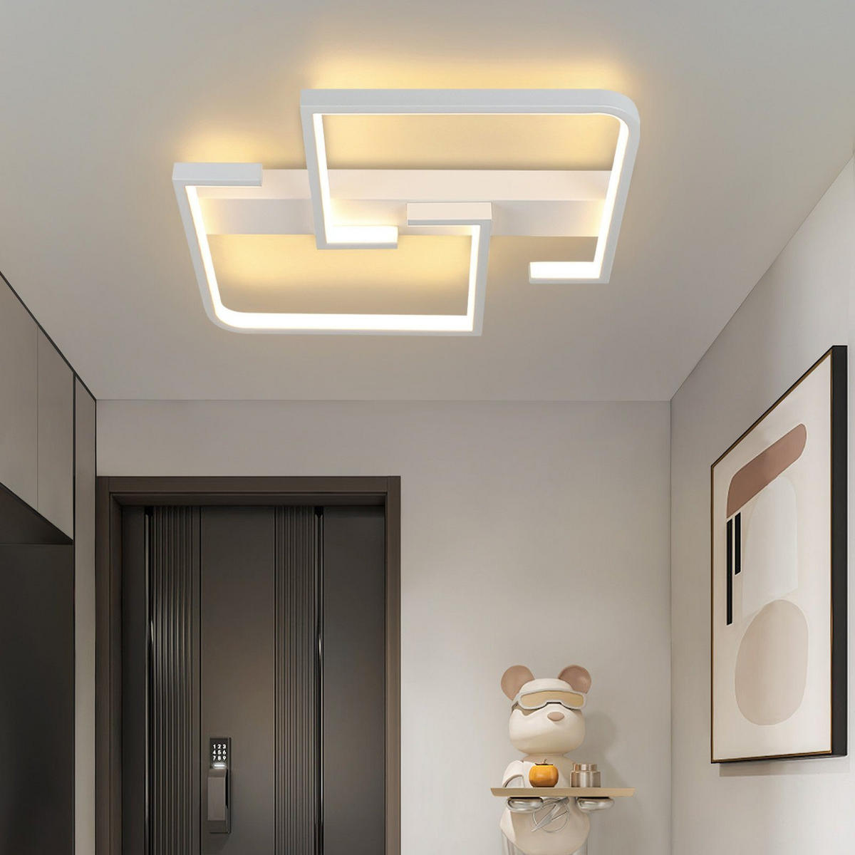 LED-DECKENLEUCHTE Amalfrieda 30/25/5 cm - Weiß, Metall (30/25/5cm) - Nettlife