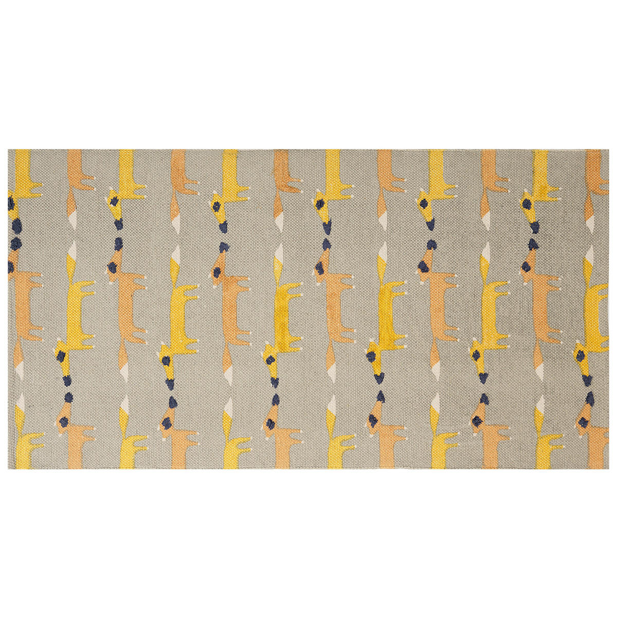 KURZFLOR-KINDERTEPPICH Bankgo 150/80 cm - Grau, Textil (80/150cm) - Beliani