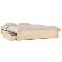 BETT Klock 185.5/205.5 cm - Braun, Holz (180/200cm) - Nettlife