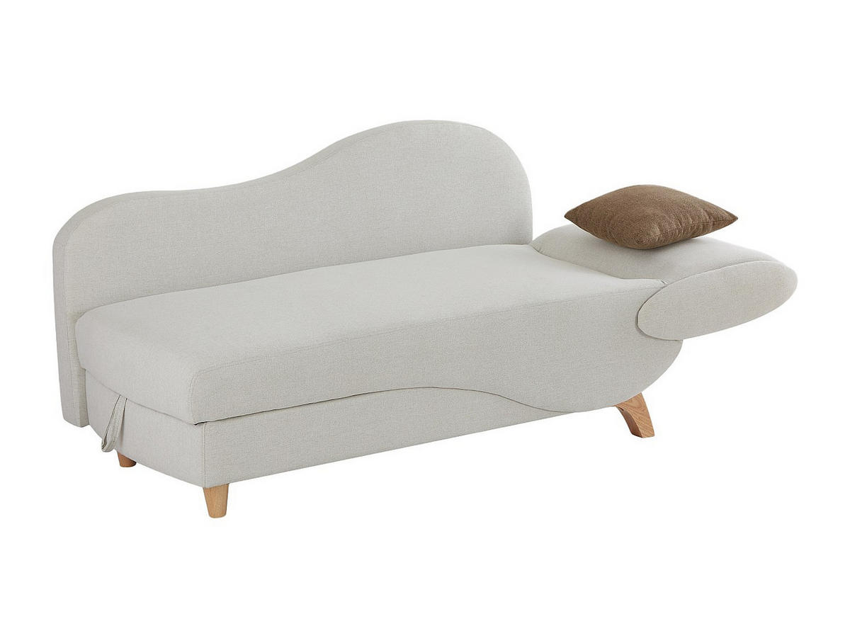 RECAMIERE mit Schlaffunktion - 1 -Sitzer - Polyester - beige - PENELOPE - Beige, Textil (160/81/80cm) - Vente-Unique