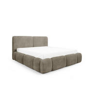 POLSTERBETT Mit Bettkasten, Bouclé-Stoff Coral, Taupe, 120x200 cm, ABIK - Taupe, Holz (120/200cm) - Kaiser Möbel