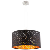 HÄNGELEUCHTE Metall Schwarz Gold - Schwarz, Metall (40/40/140cm) - Globo Lighting