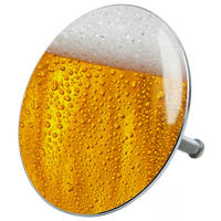 BADEWANNENSTÖPSEL Bier - Orange, Metall (8/10/10cm) - Sanilo