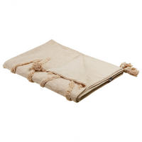 DECKE Beige Morbi 130/180 cm - Beige, Naturmaterialen/Textil (130/180cm) - Beliani