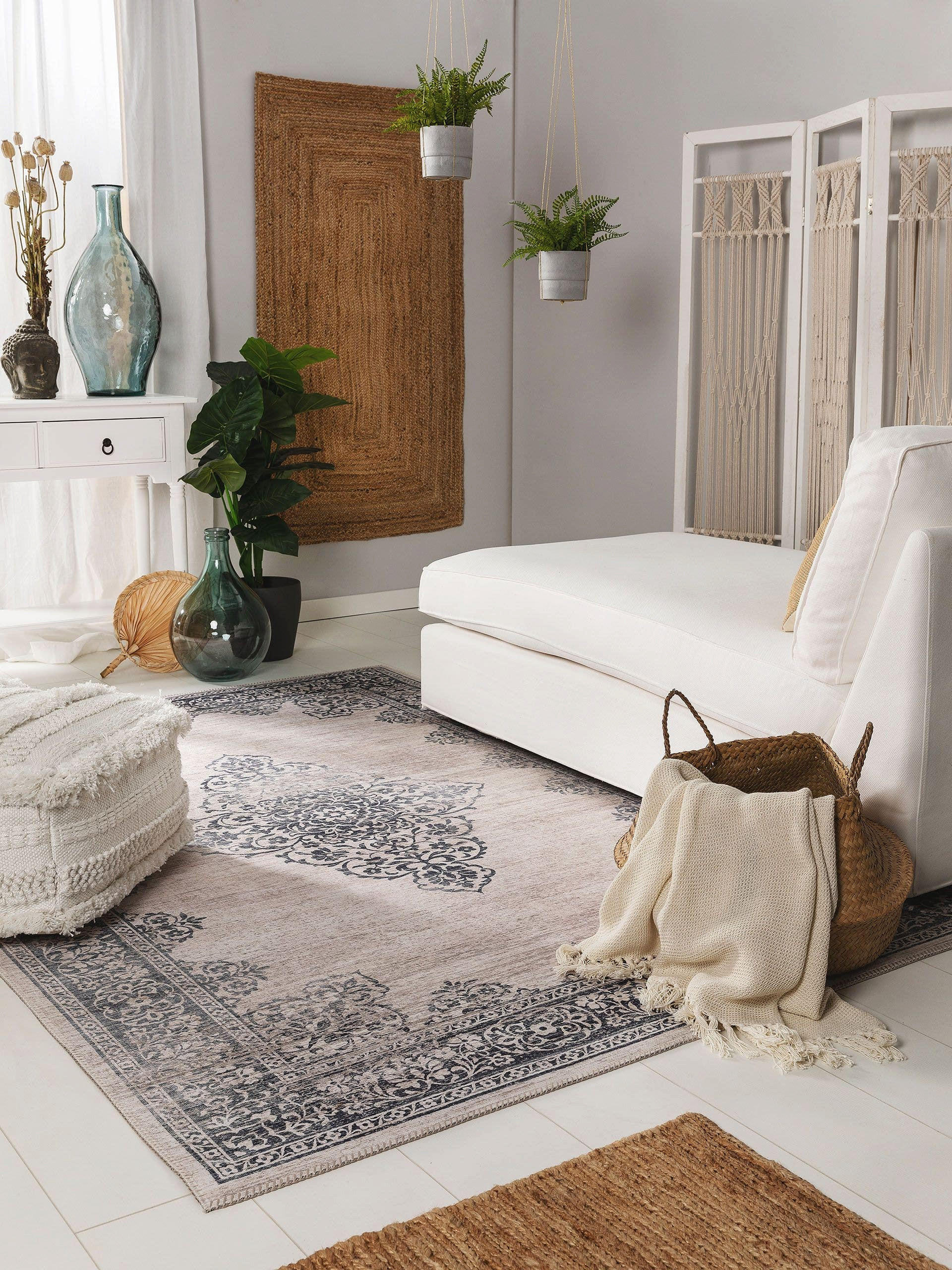 TEPPICH Laury Grau 120x170 cm - Grau, Textil (120/170cm) - benuta Pop
