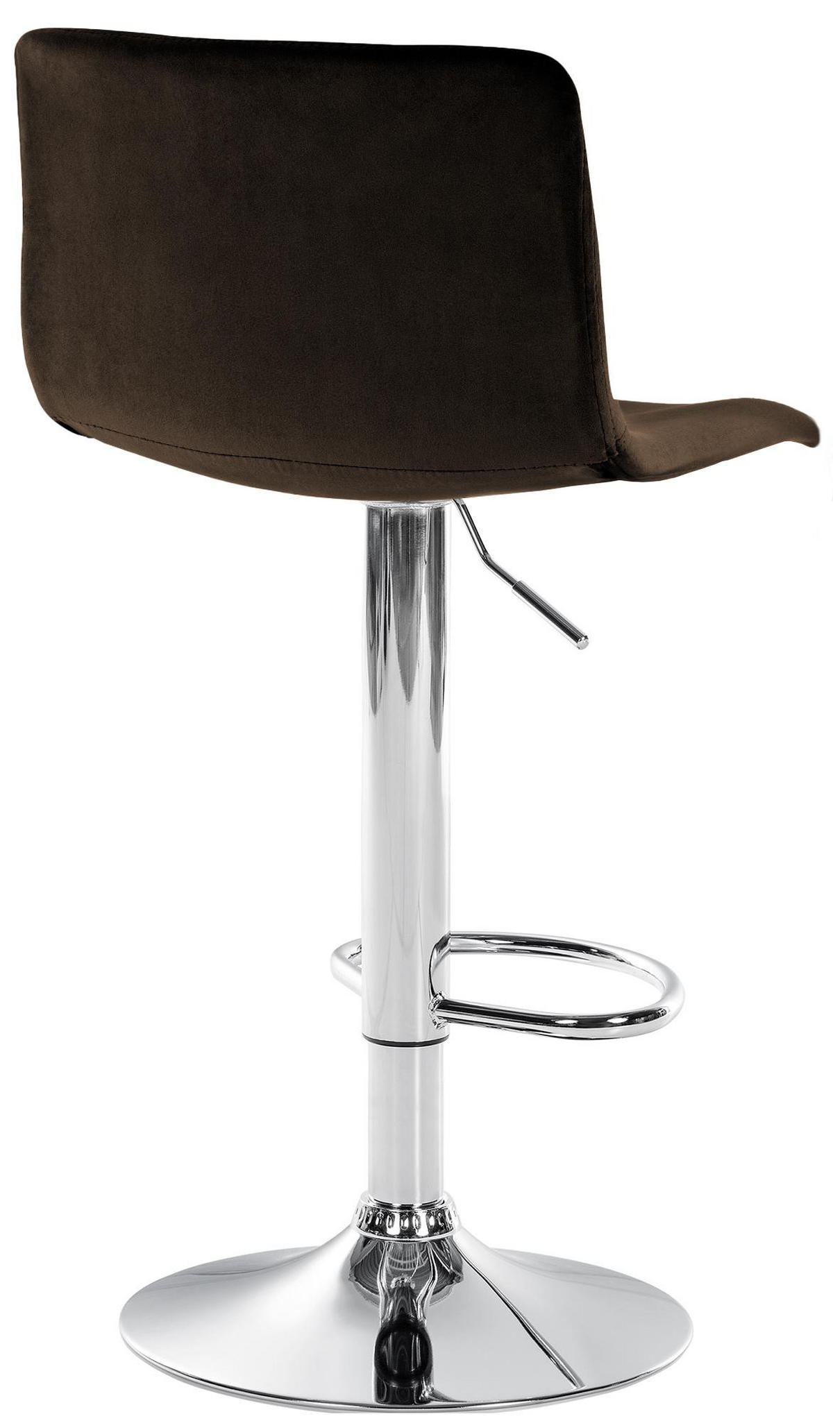 BARHOCKER Samt Braun - Braun, Textil (39/83/36cm) - CLP