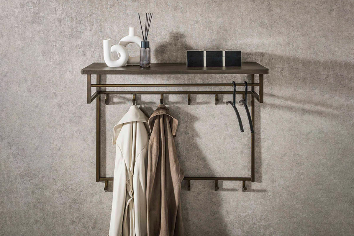 GARDEROBE AUREA Bronze Metall - Bronzefarben, Metall (100/80/33cm) - KAWOLA