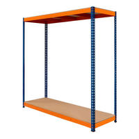 LAGERREGAL 2 Böden - 180cm x 180cm x 60cm - Blau, Metall (180/180/60cm)