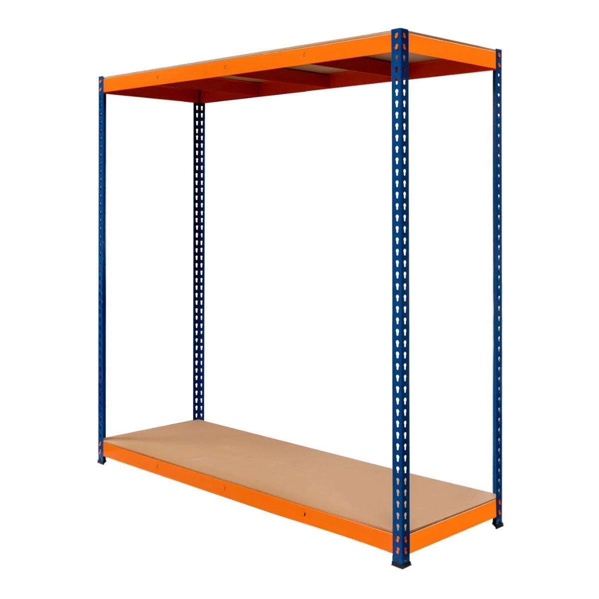 LAGERREGAL 2 Böden - 180cm x 180cm x 60cm - Blau, Metall (180/180/60cm)