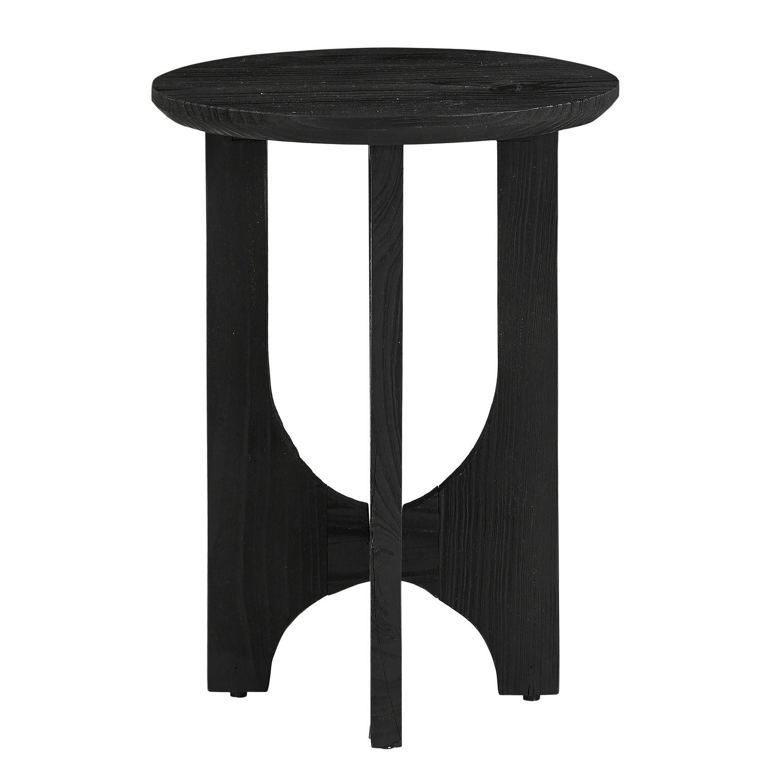 MASSIVER BEISTELLTISCH - Pinie Schwarz - Schwarz/Pinienfarben, Holz (40/40/55cm) - home24