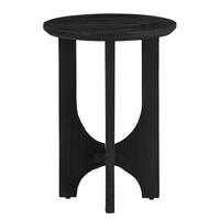 MASSIVER BEISTELLTISCH - Pinie Schwarz - Schwarz/Pinienfarben, Holz (40/40/55cm) - home24