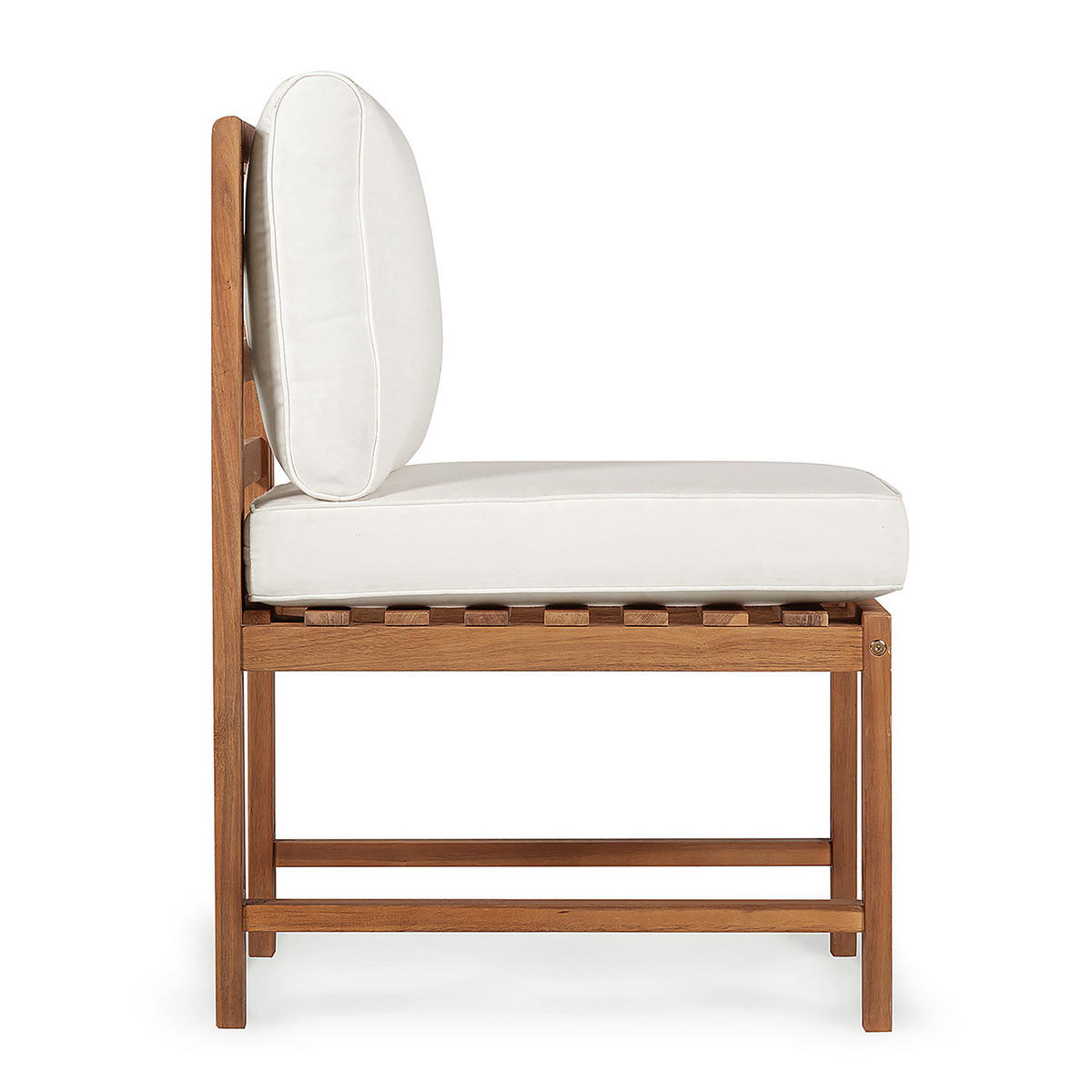 DINING-LOUNGESET - Akazie massiv / Polyester - Braun / Beige - 10-teilig - Beige/Braun, Holz/Textil - home24