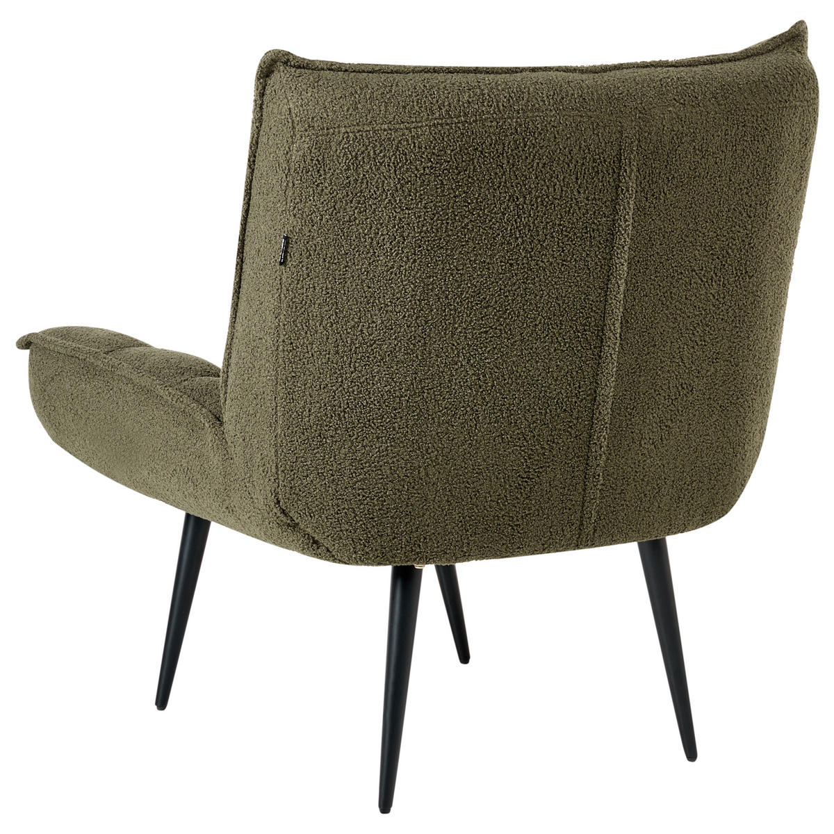 SESSEL Dunkelgrün Alvesta - Dunkelgrün/Schwarz, Textil/Metall (73/92/79cm) - Beliani