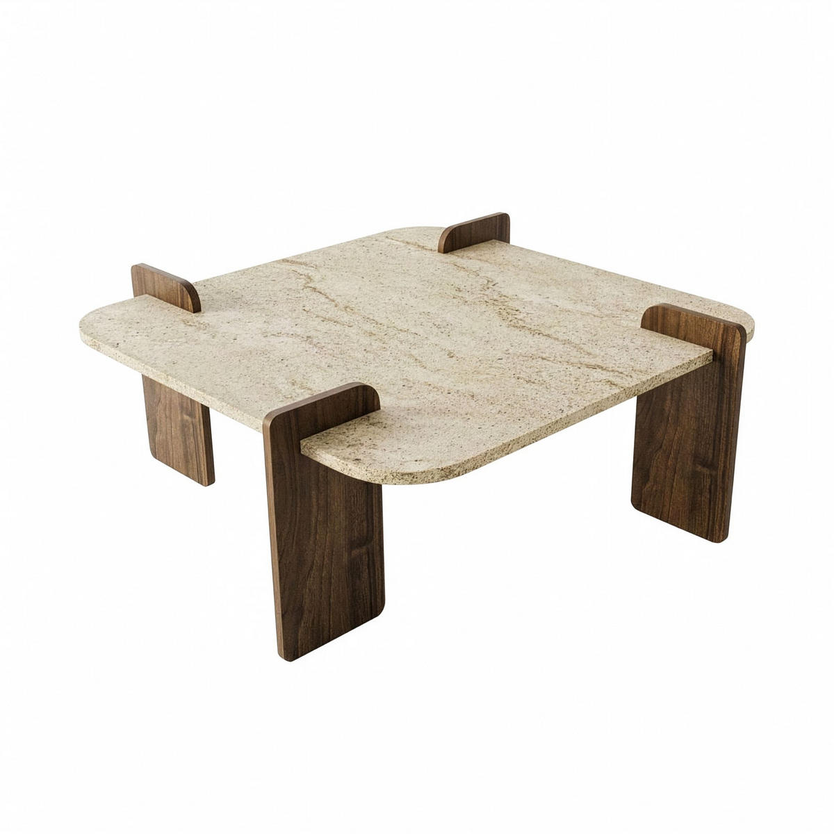 COUCHTISCH afrolli beige - Beige, Holz (90/90/35cm) - Habitat Garten