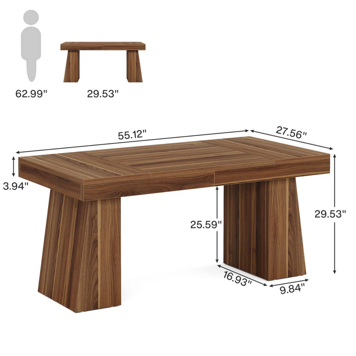 SCHREIBTISCH 140/70/75 cm Holzoptik Braun - Ahornfarben, Holzwerkstoff (70/140/75cm) - Quality Elegance