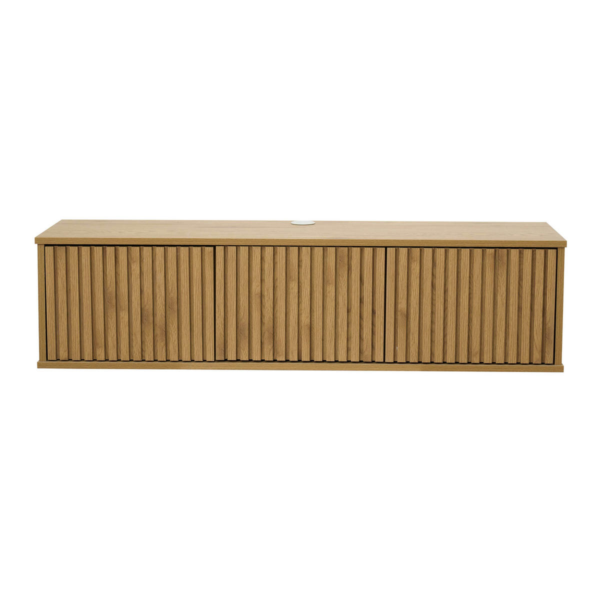 TV-SCHRANK, helles Holz - Beige, Holz (120/30/30cm) - Oviala